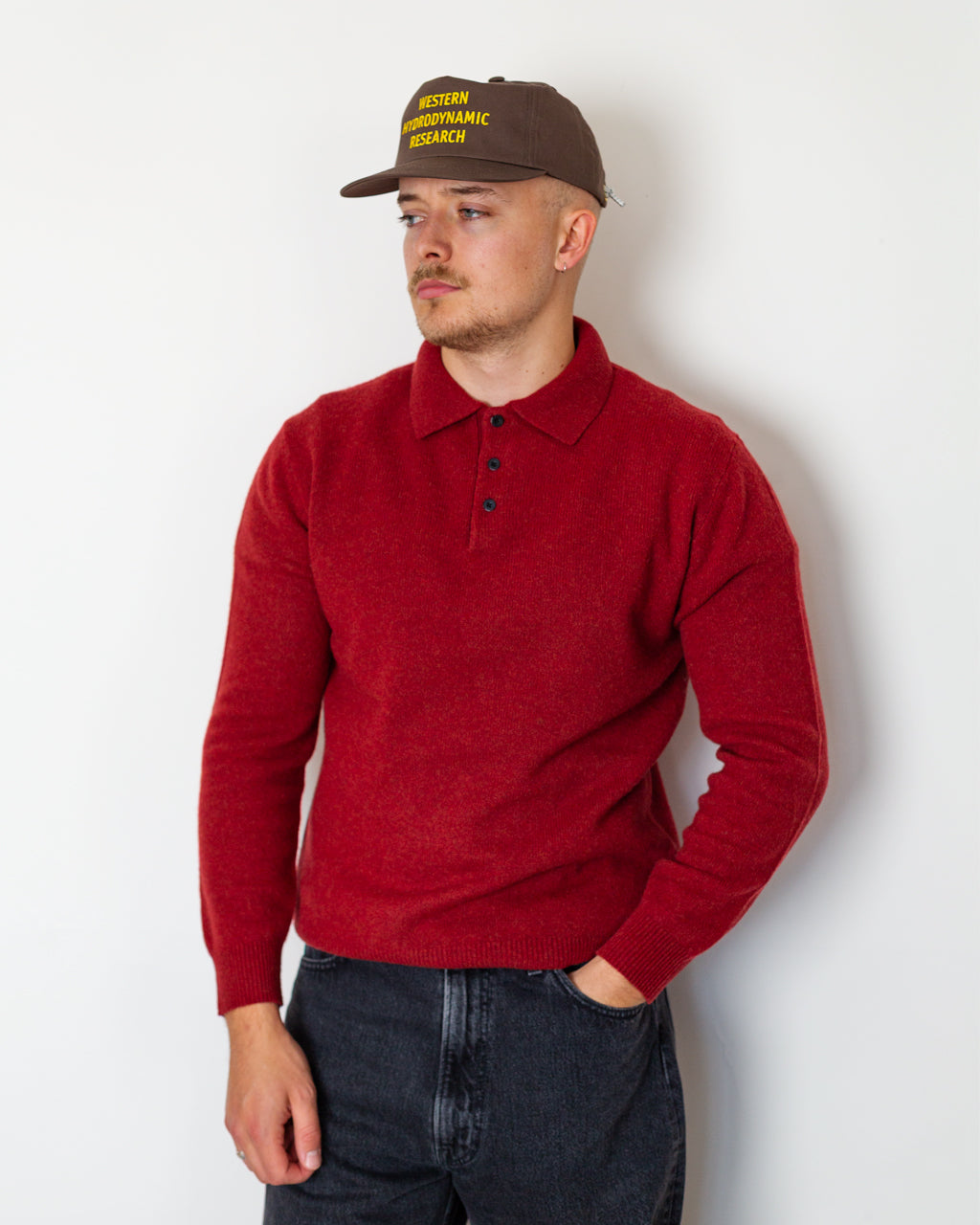 Knit Polo 9G - Burgundy