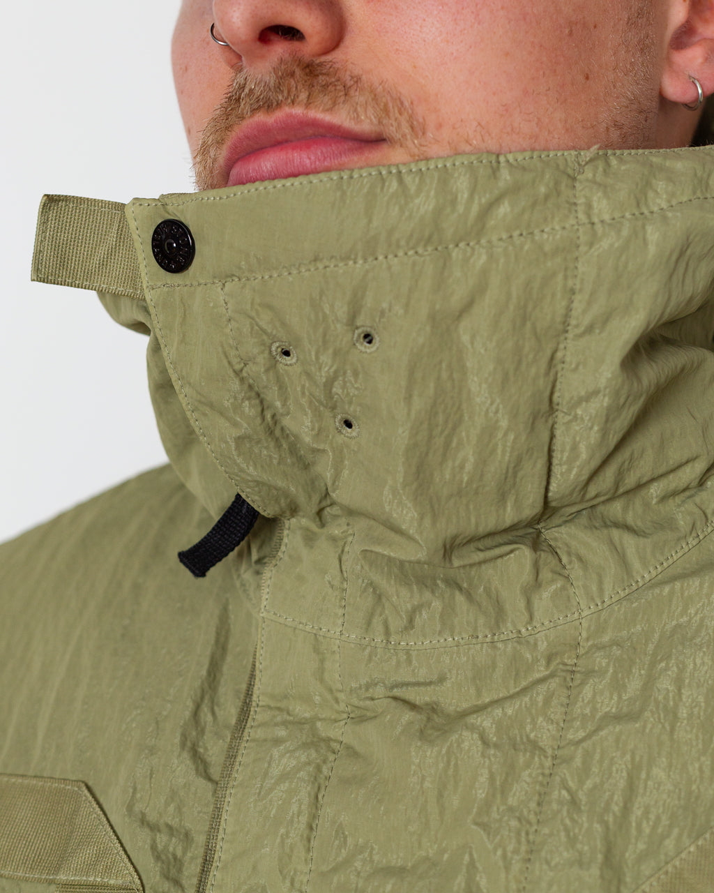 Warp Rib Nylon-TC Short Parka - Laurel Green V005N