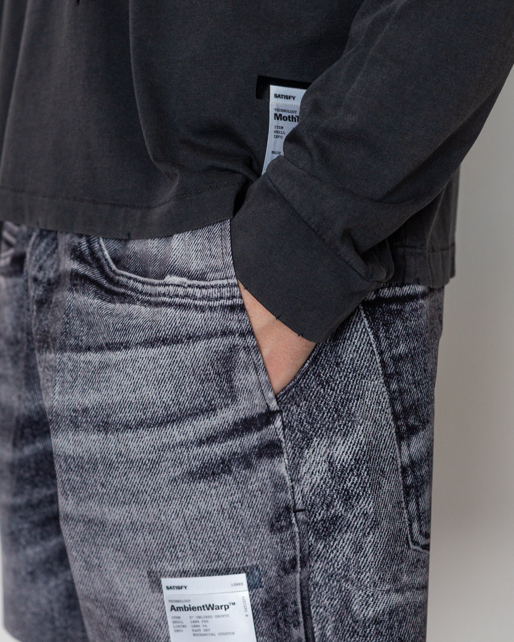 PeaceShell 5 Unlined Short - Black Denim