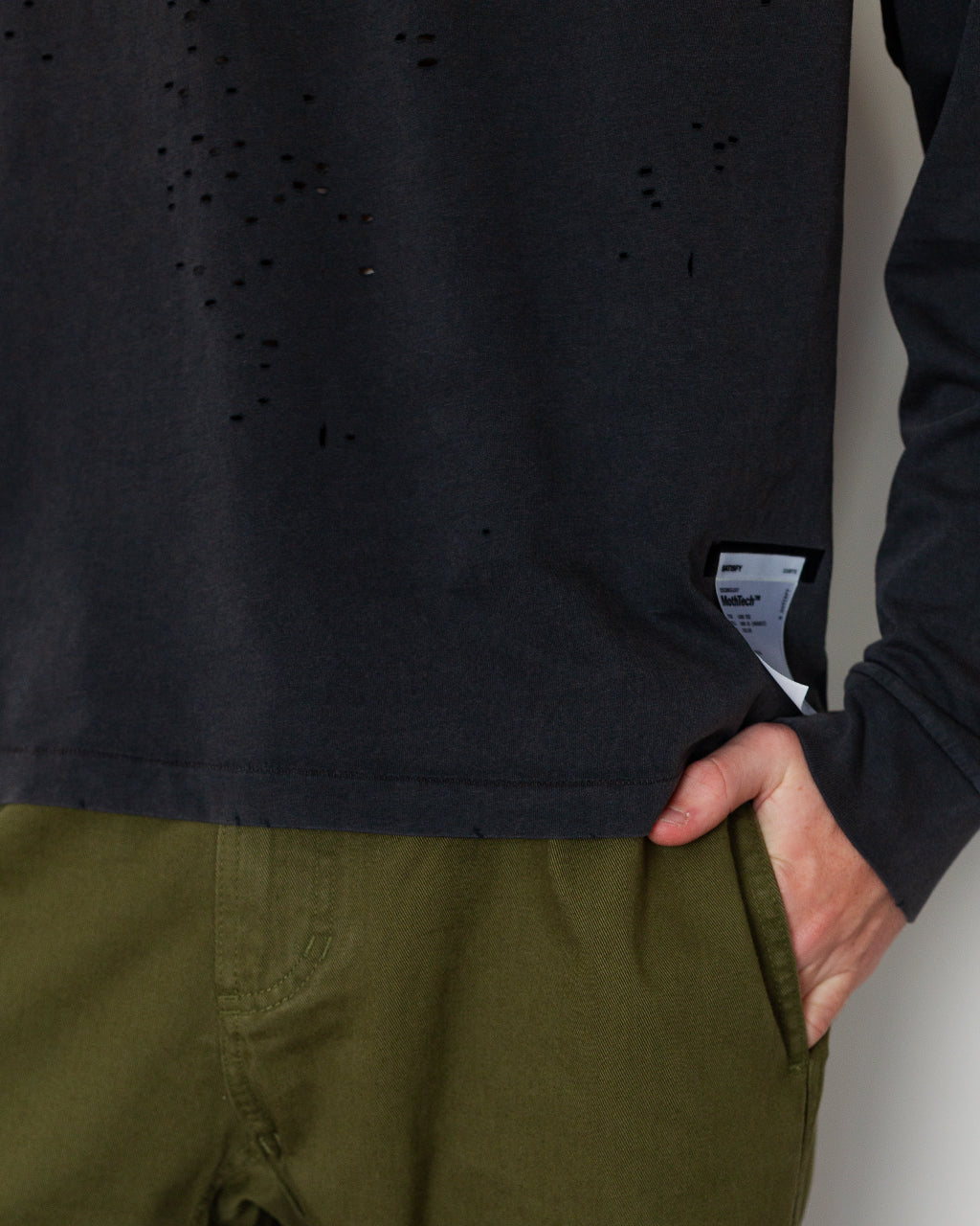 MothTech Long Sleeve T-Shirt - Aged Black