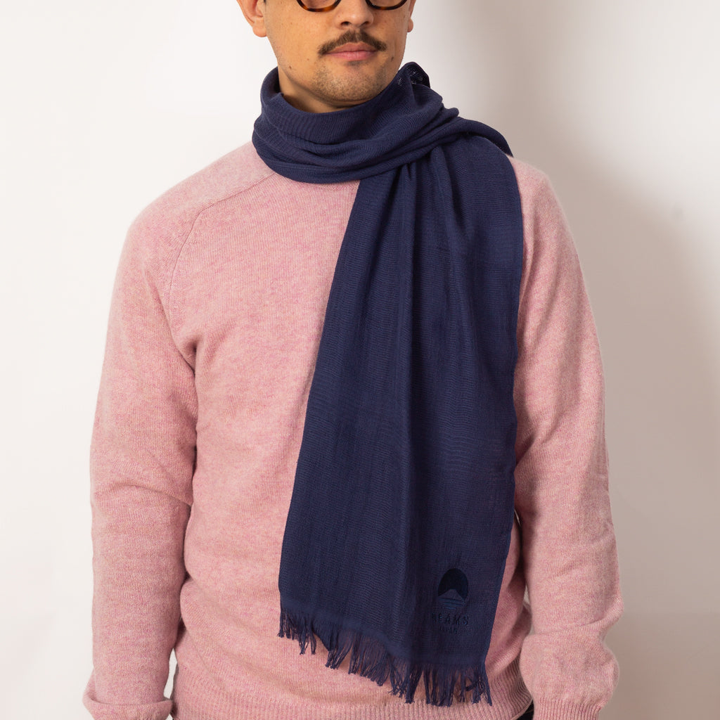 MIYAZAKI TOWEL SCARF  - Navy