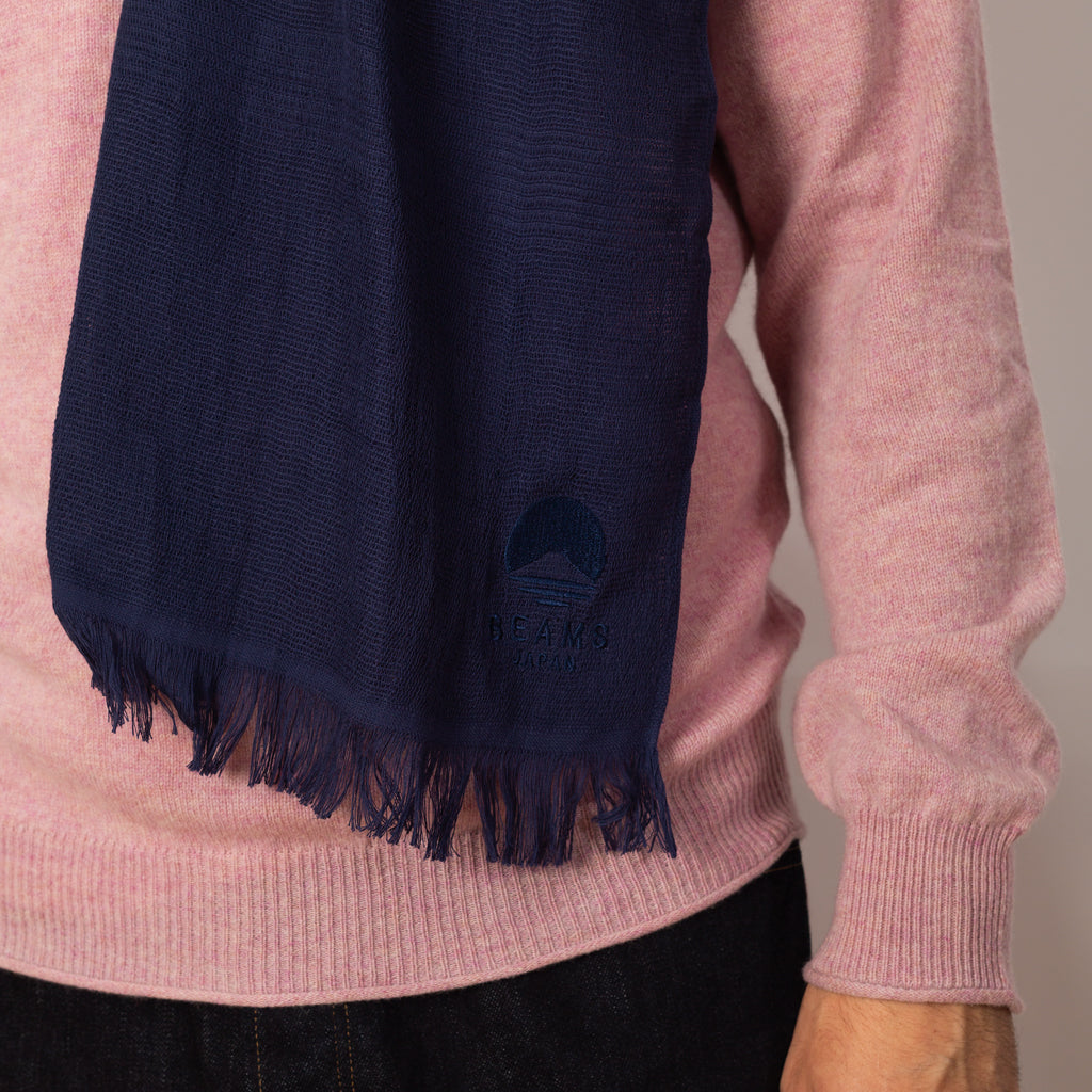 MIYAZAKI TOWEL SCARF  - Navy