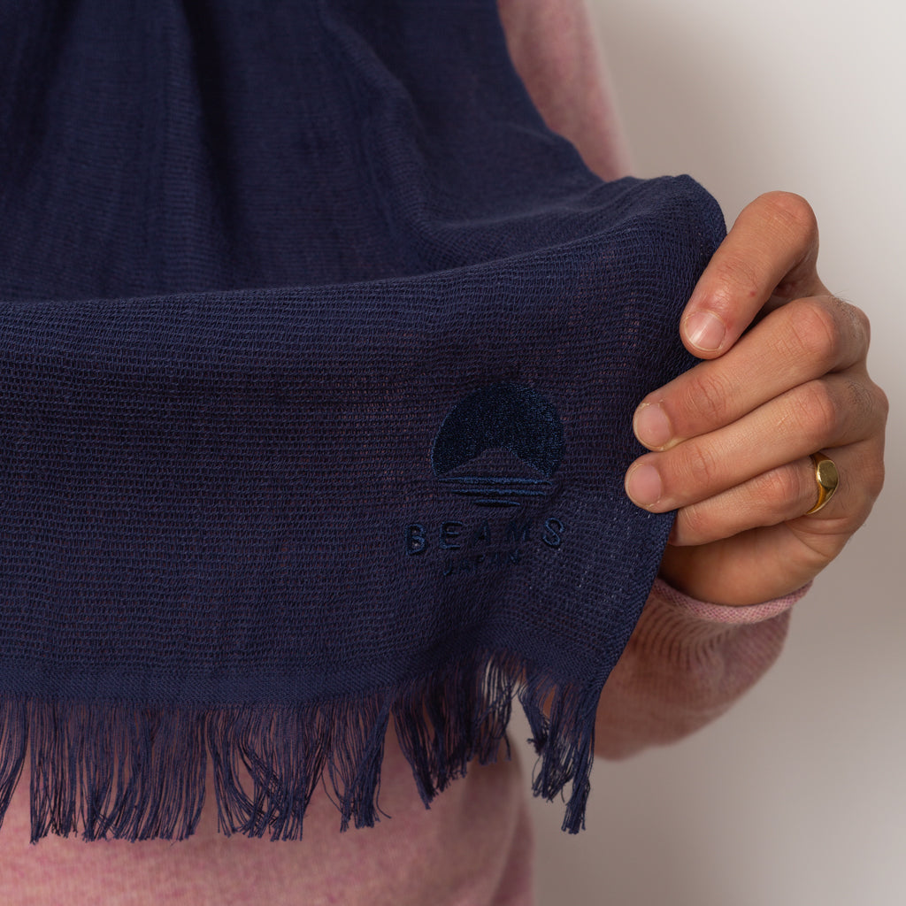 MIYAZAKI TOWEL SCARF  - Navy