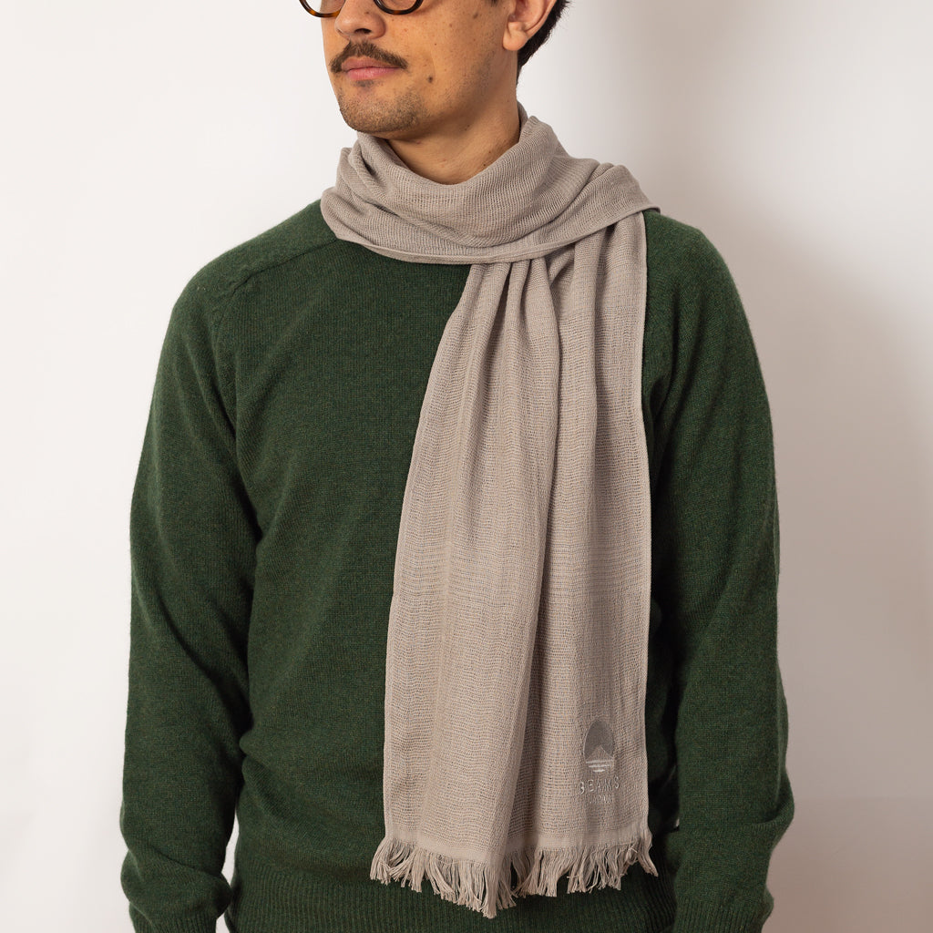 MIYAZAKI TOWEL SCARF  - Light Grey