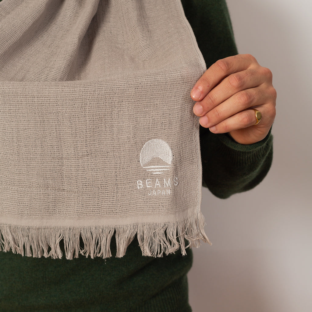 MIYAZAKI TOWEL SCARF  - Light Grey