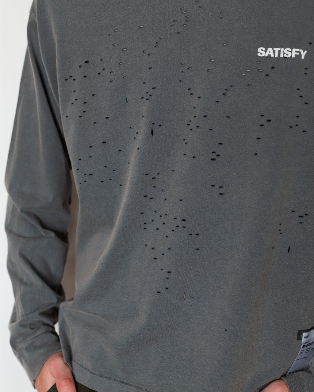 MothTech Long Sleeve T-Shirt - Faded Black