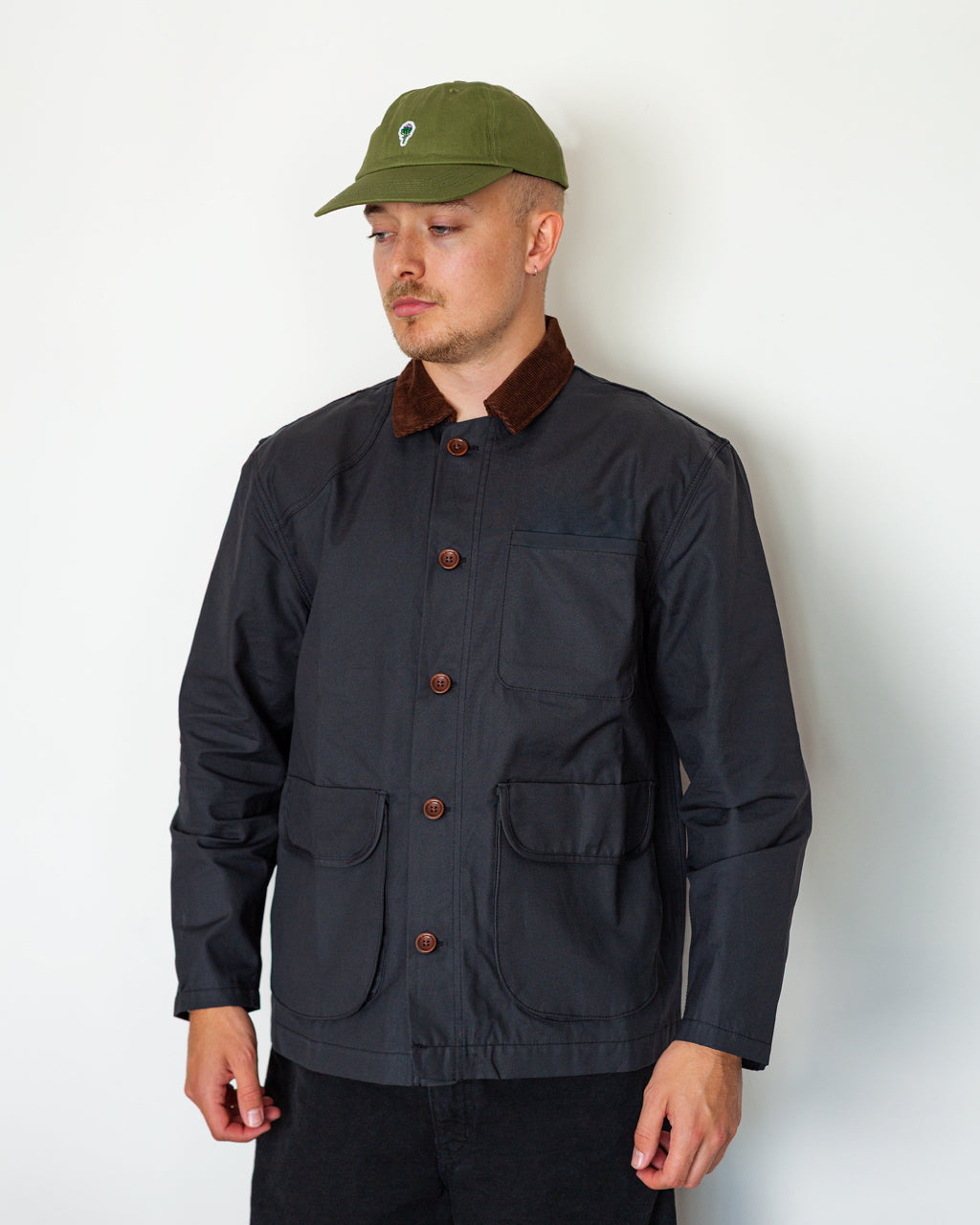 Waxed Barn Coat - Black