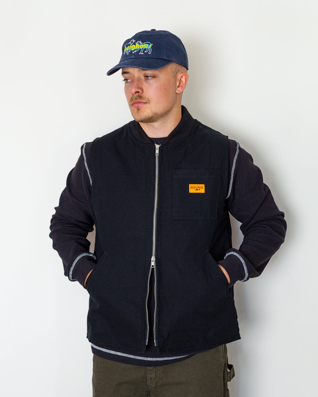 Canvas Work Vest - Black