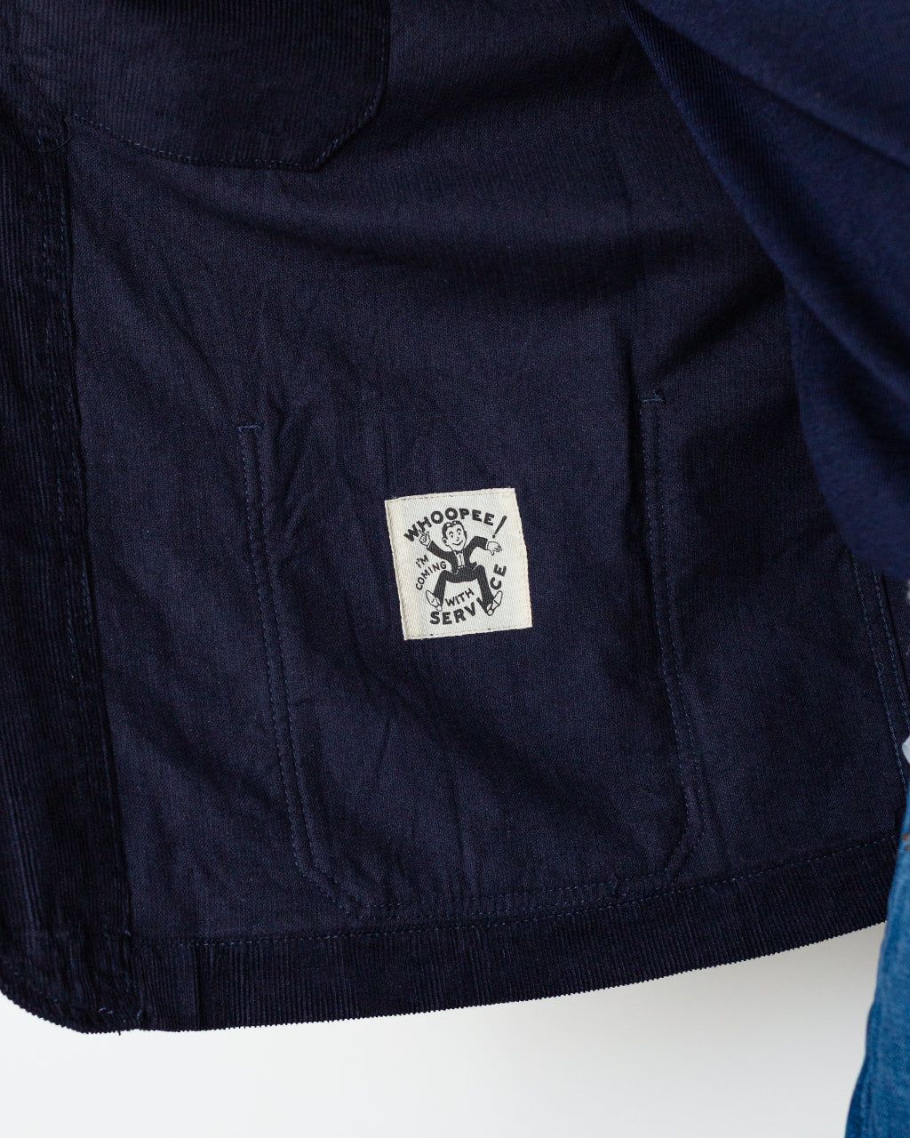 Fine Cord Server Suit Jacket - Dark Navy