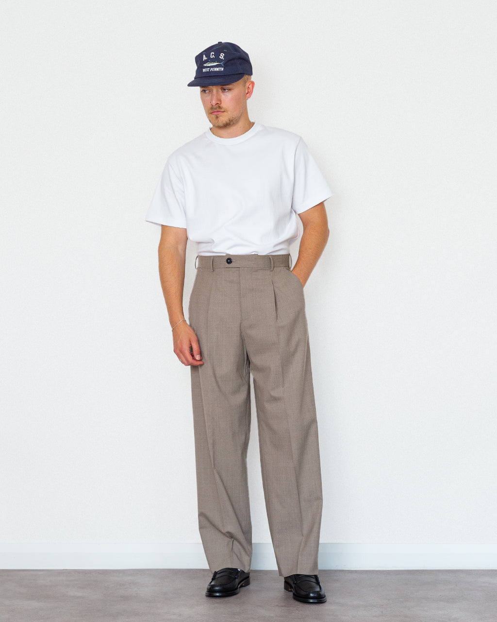 Anrnorr 261 Wool Blend Trouser - Dark Sand Melange