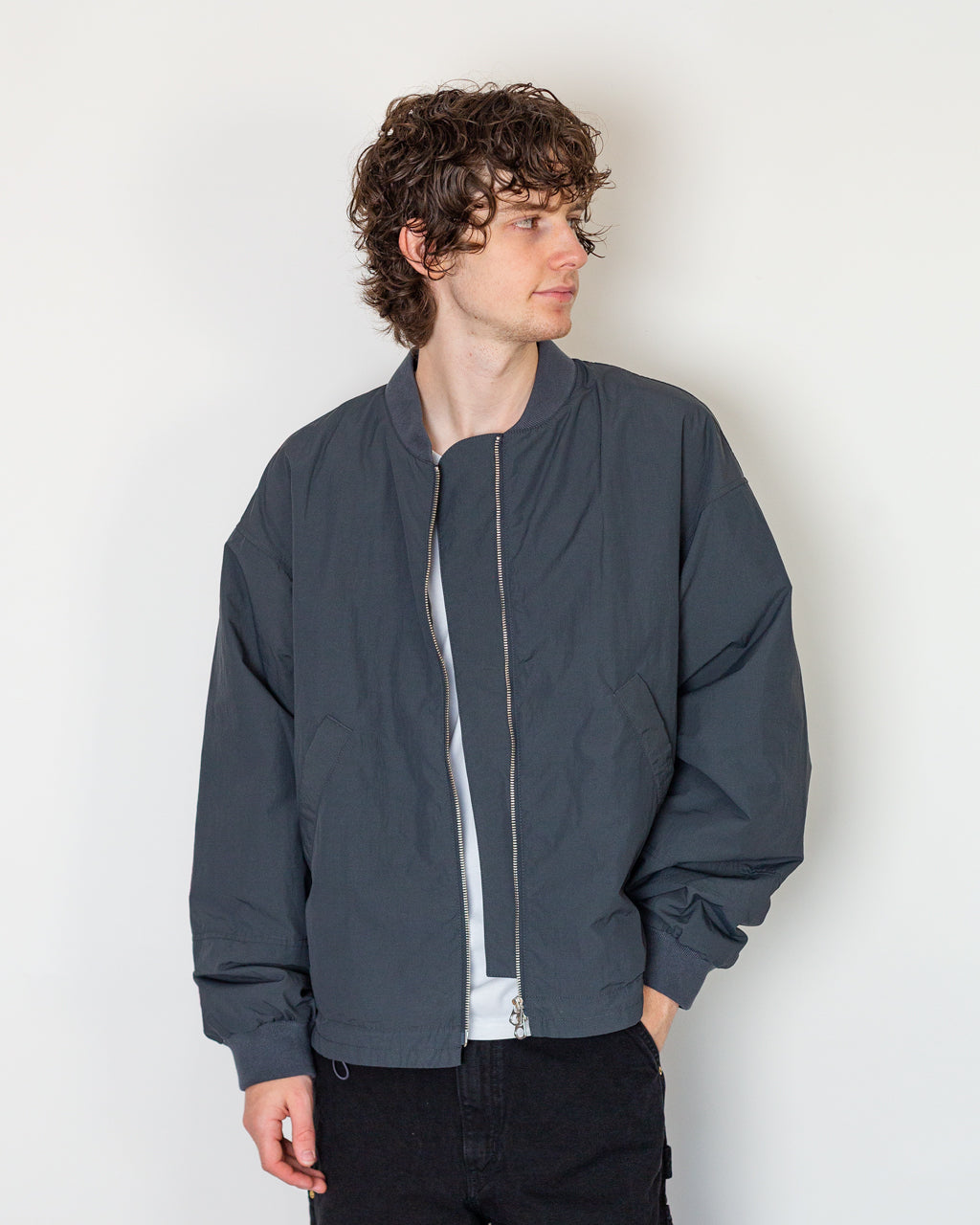 Basement Bomber Jacket - Grey