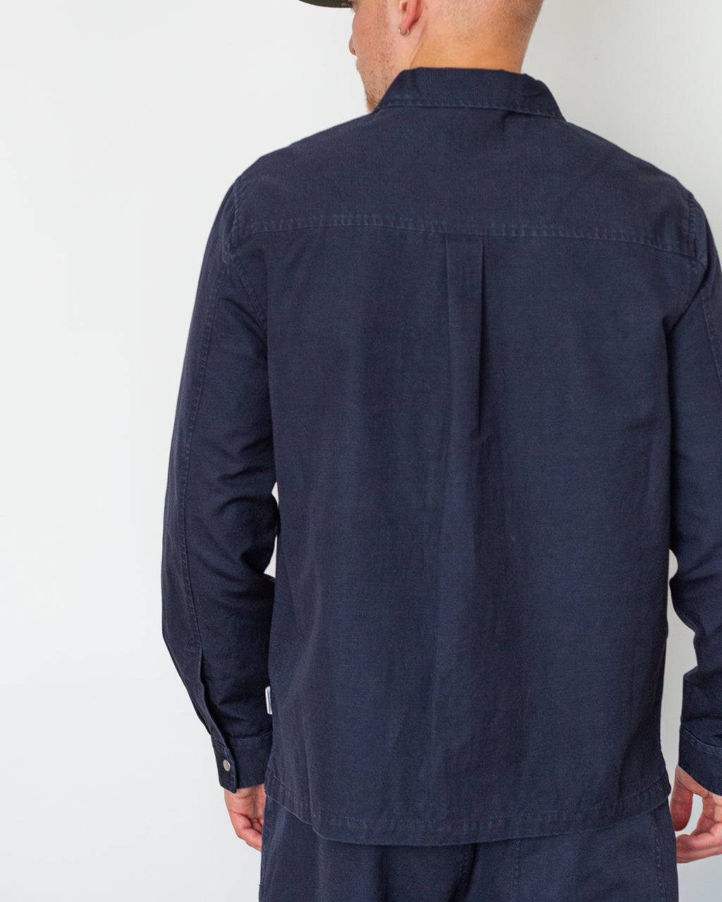 Patch Overshirt - Midnight Slub Linen