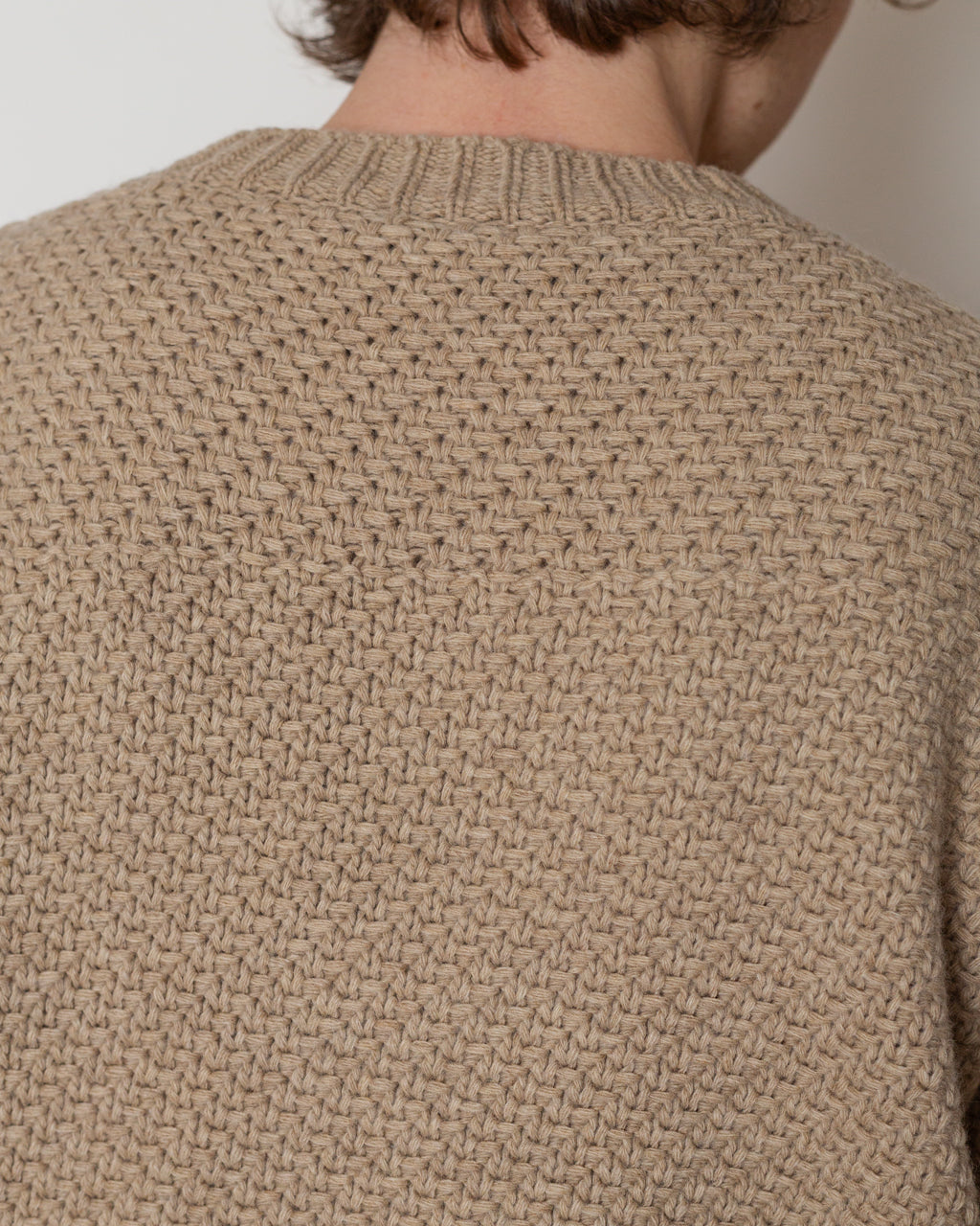 Basket Weave Crewneck - Biscuit V0M94