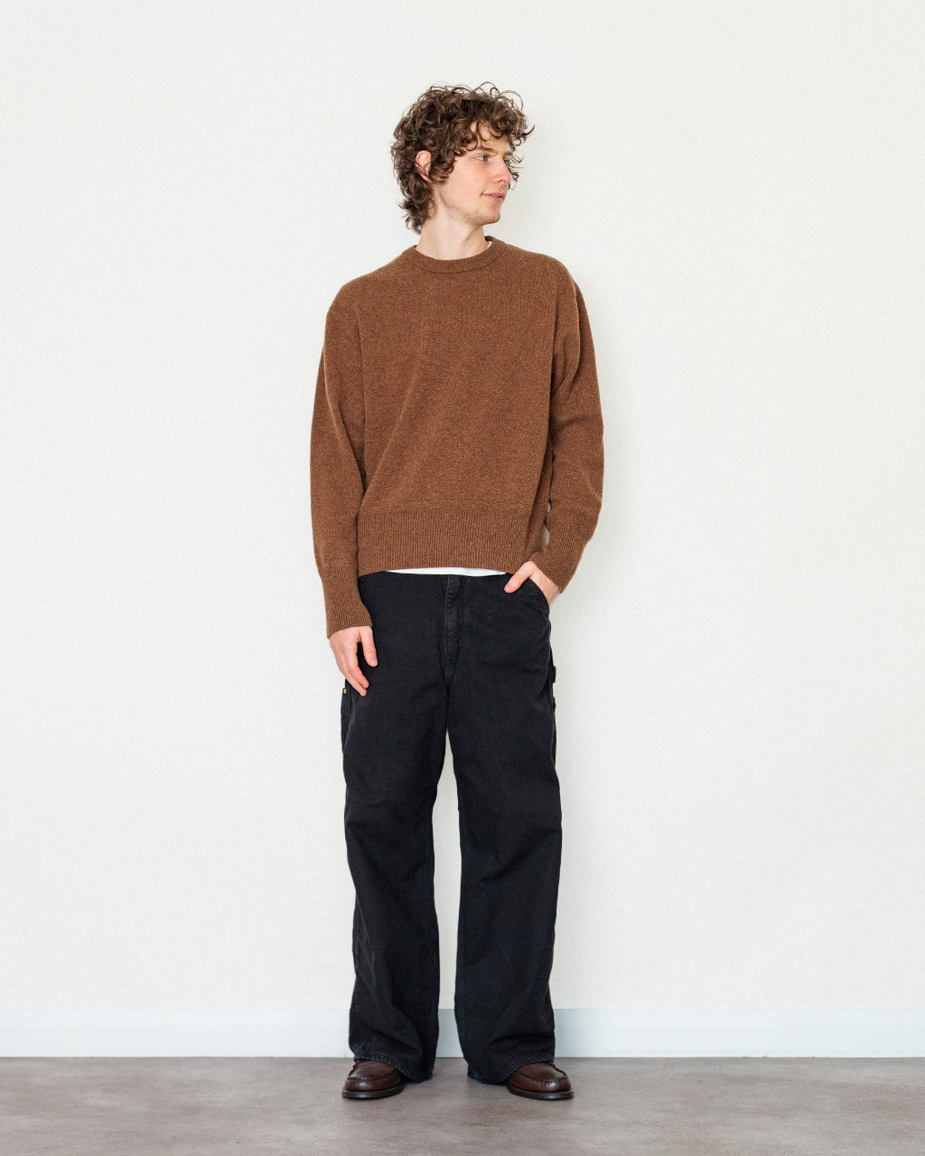 LOT 507 Athletic Crewneck Sweater - Brown