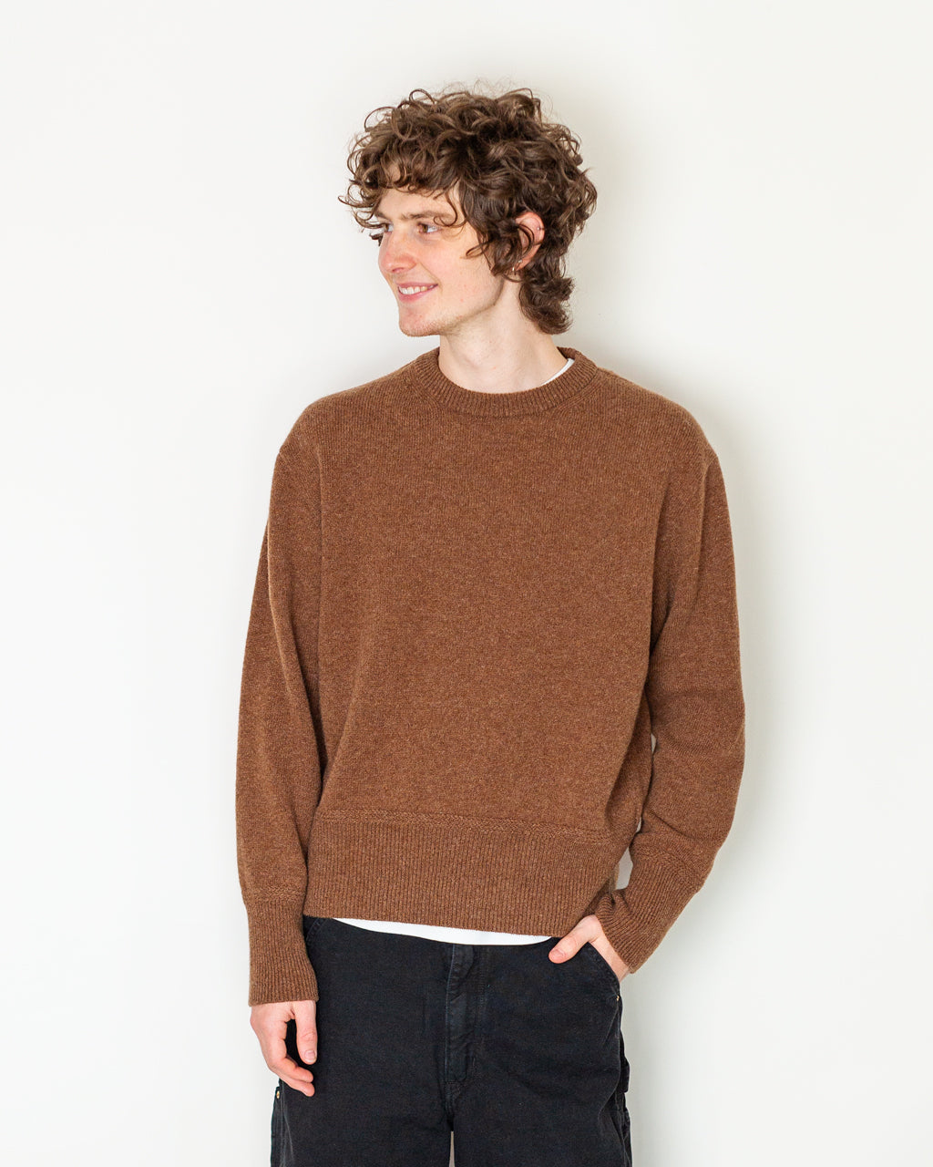 LOT 507 Athletic Crewneck Sweater - Brown