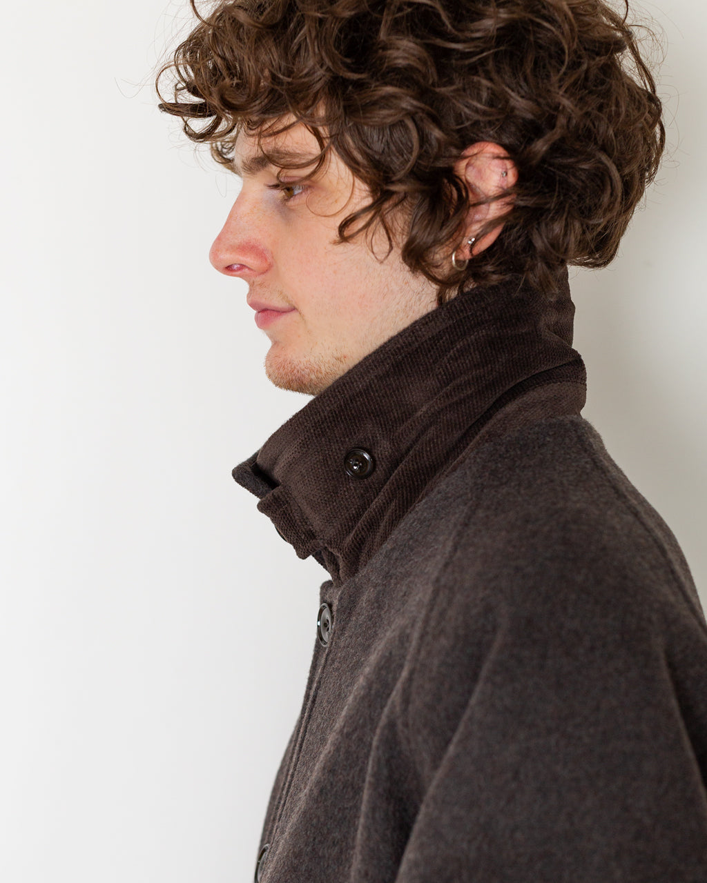 Maple Raglan Wool Short Coat - Spain Olive