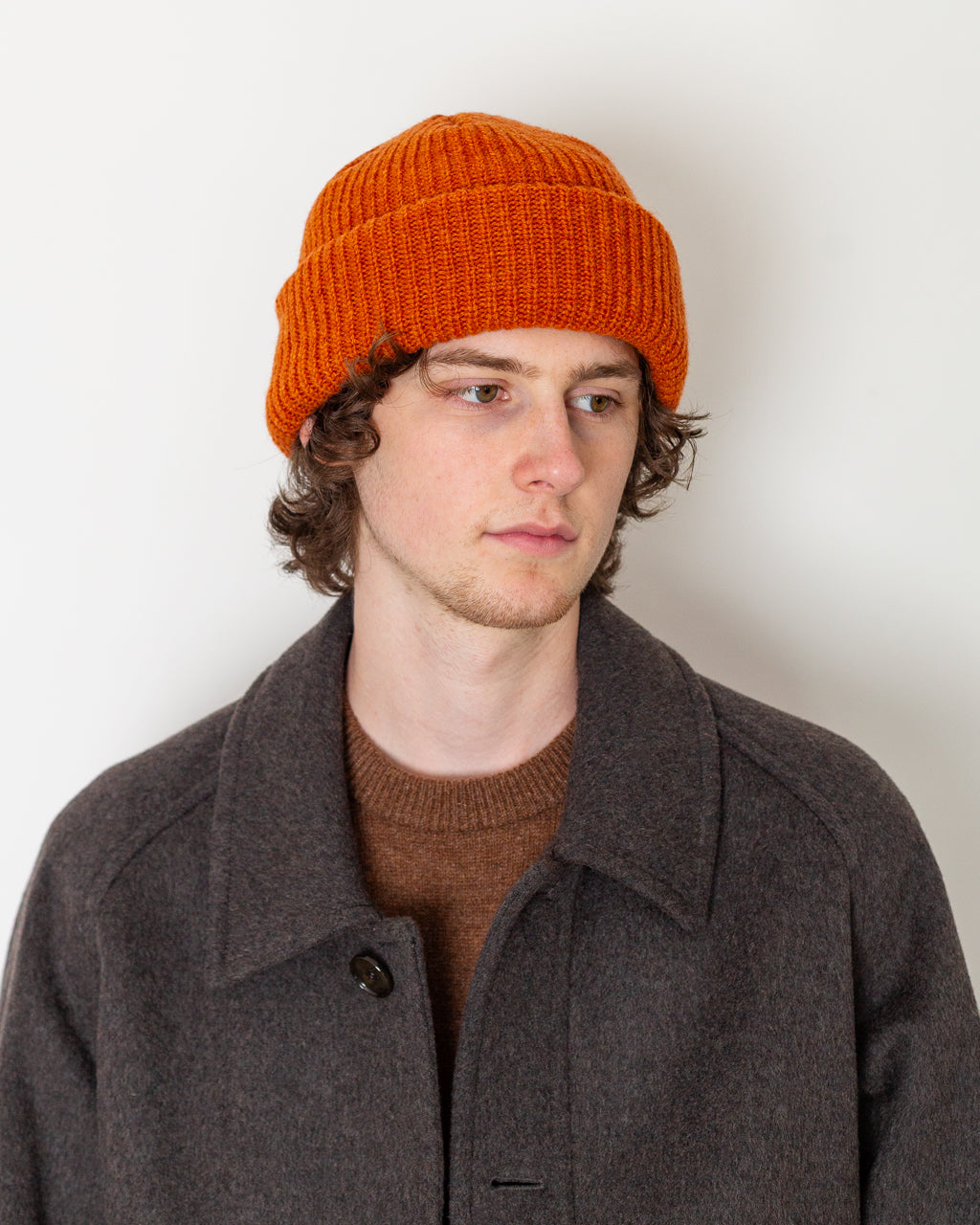 Oversized Watch Cap - Orange