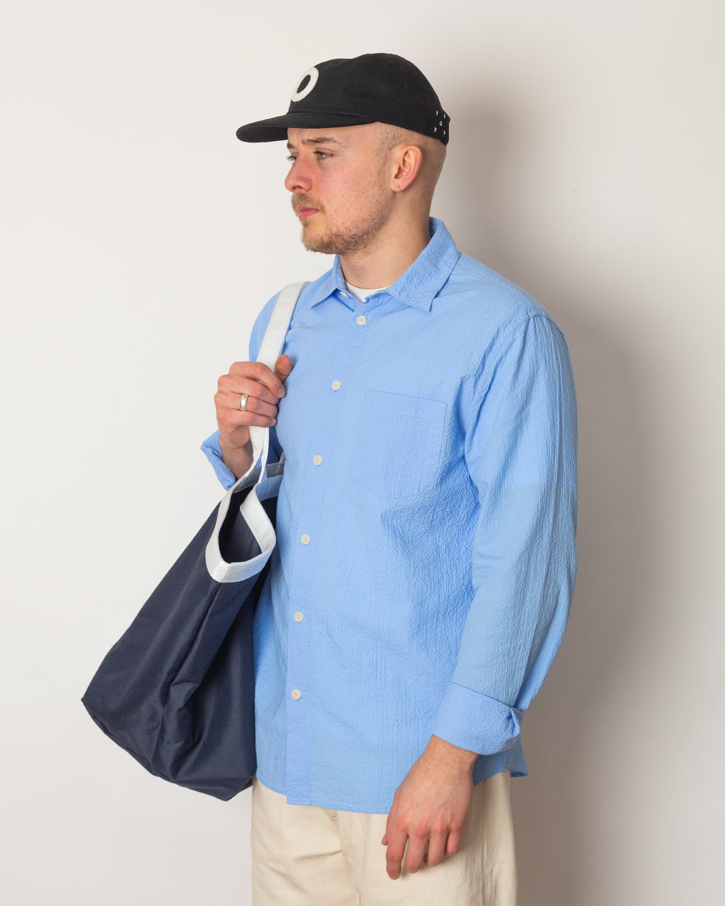 Relaxed Fit Shirt - Blue Bubble Seersucker