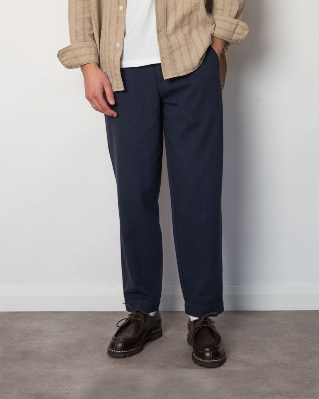 Assembly Pant - Navy Herringbone