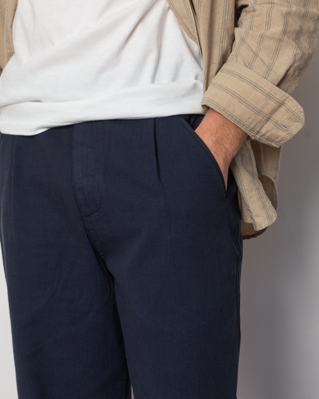 Assembly Pant - Navy Herringbone