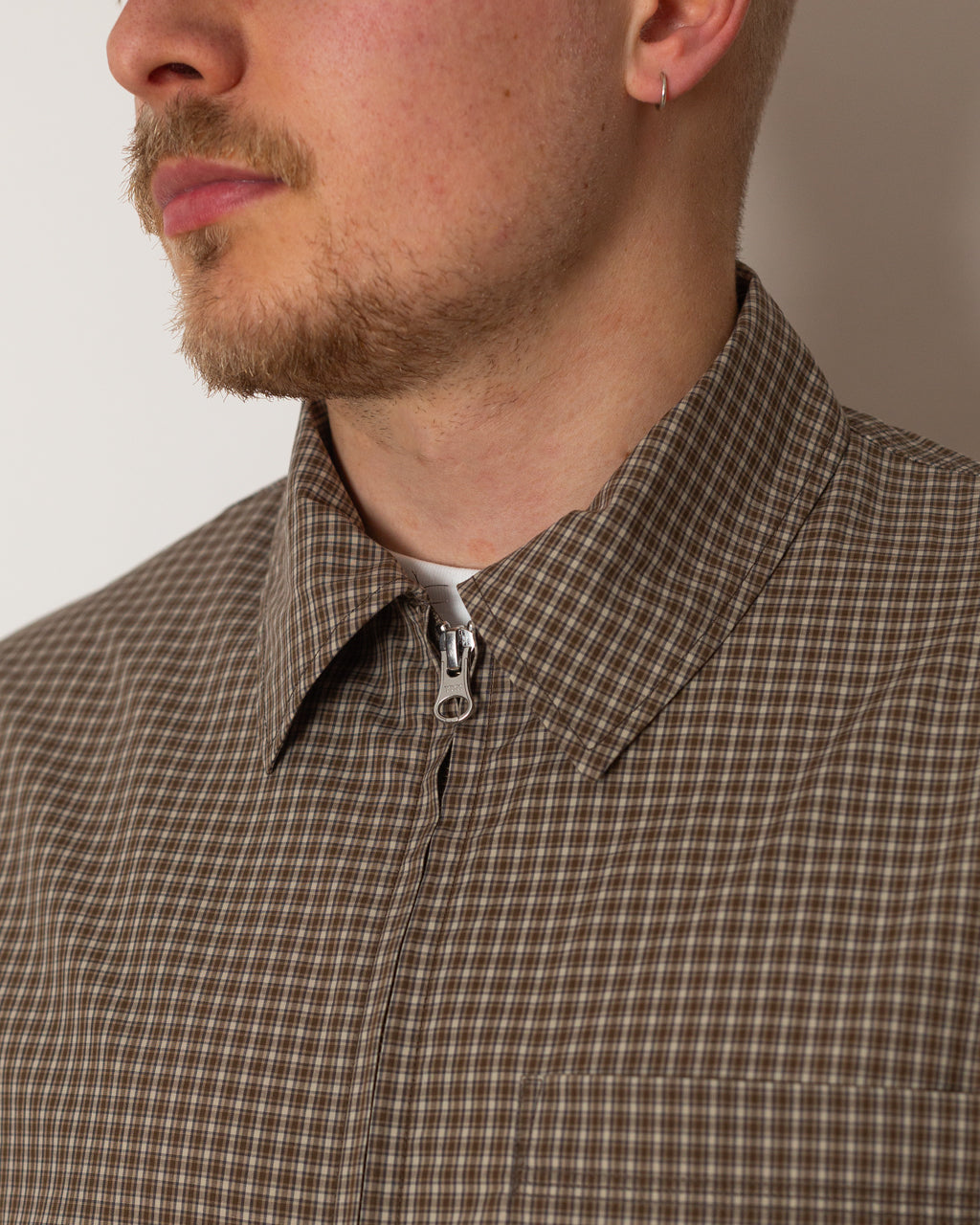 Another Zip Shirt 1.0 - Khaki/Brown Check