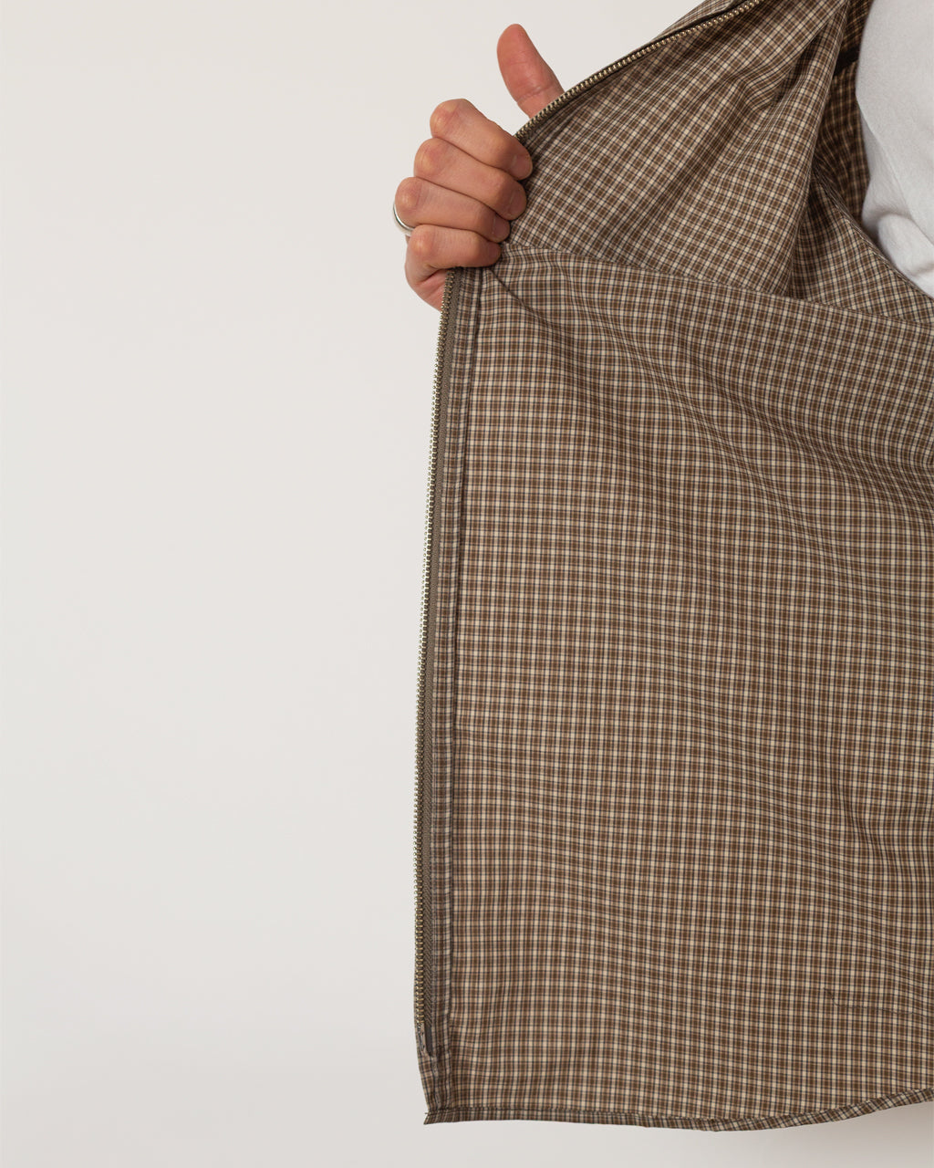 Another Zip Shirt 1.0 - Khaki/Brown Check