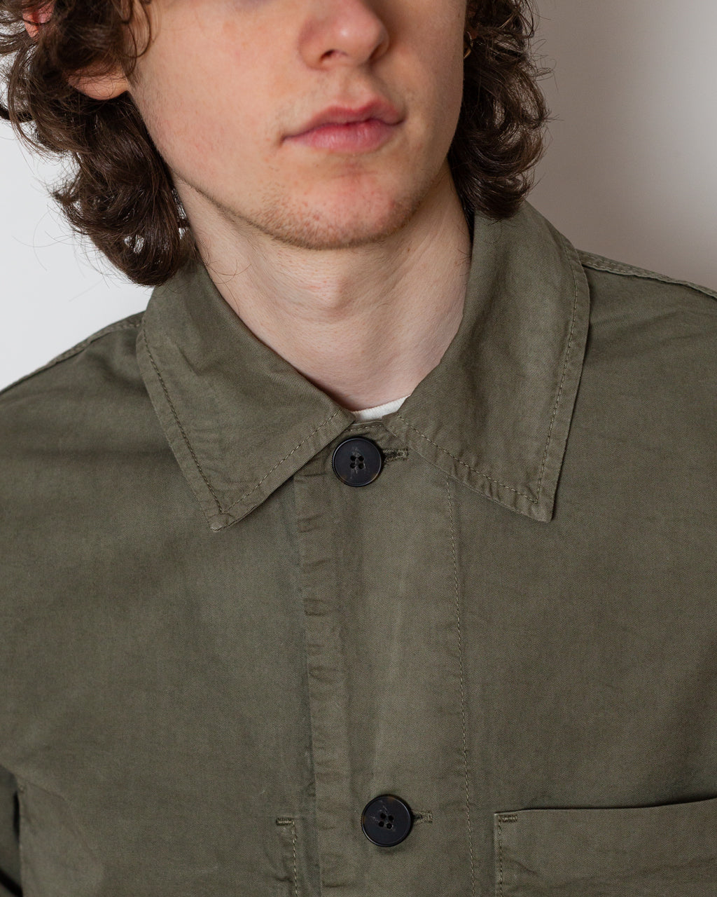 Harki Garment Dyed Overshirt - Castor Grey