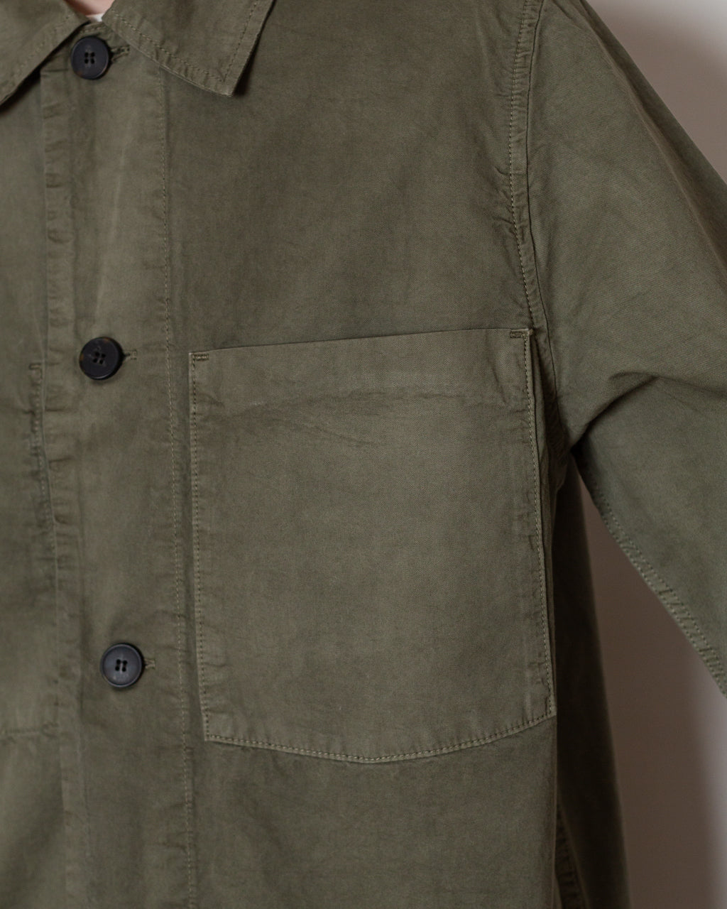 Harki Garment Dyed Overshirt - Castor Grey