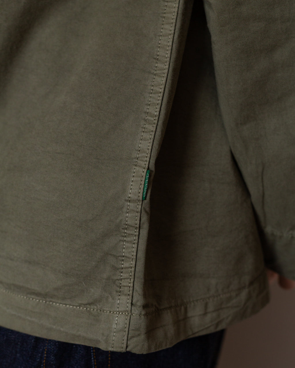Harki Garment Dyed Overshirt - Castor Grey