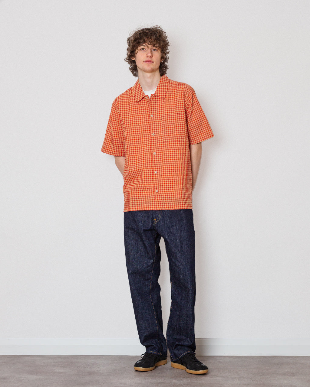 Gabe Shirt - Red Textured Check