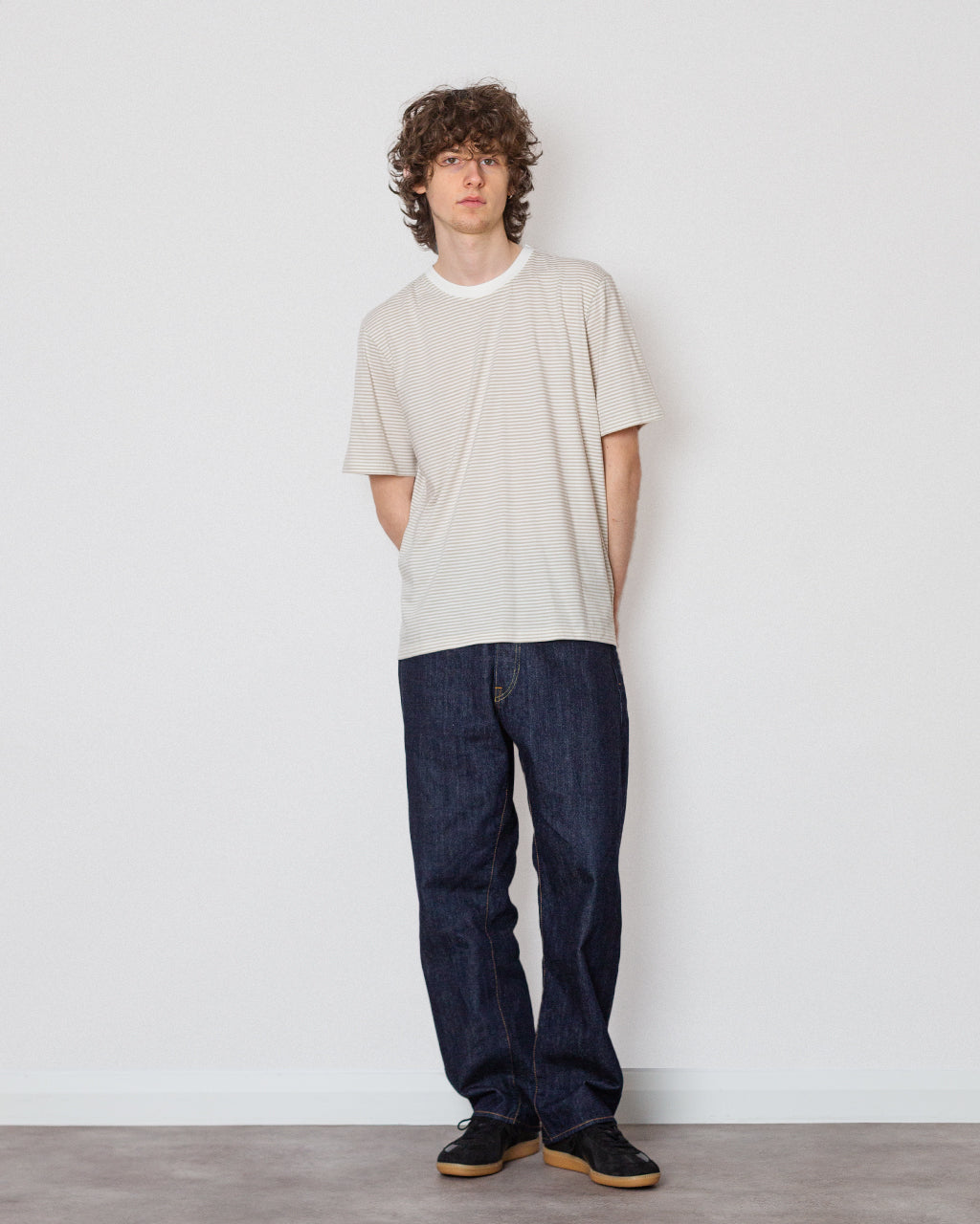 1X1 Stripe Tee - Stone