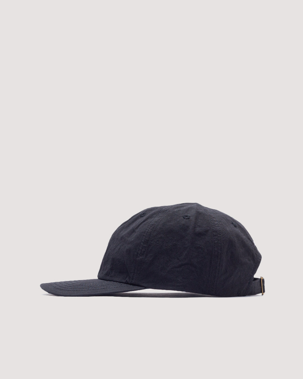 6 Panel Strap Back Cap - Black