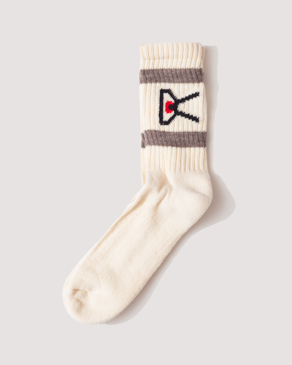 Sock 2 Pack - Cream/Brown