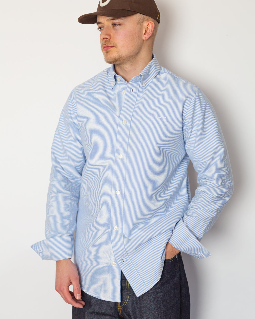 Colby Oxford Shirt - Blue Stripe