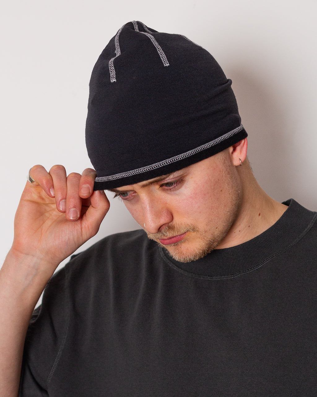 Power Wool Skull Cap - Black/Glacier Grey