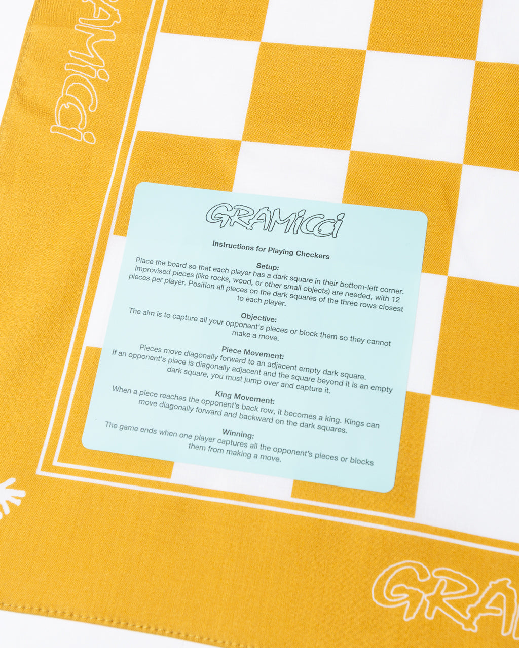 Checkers Bandana - Yellow Orange