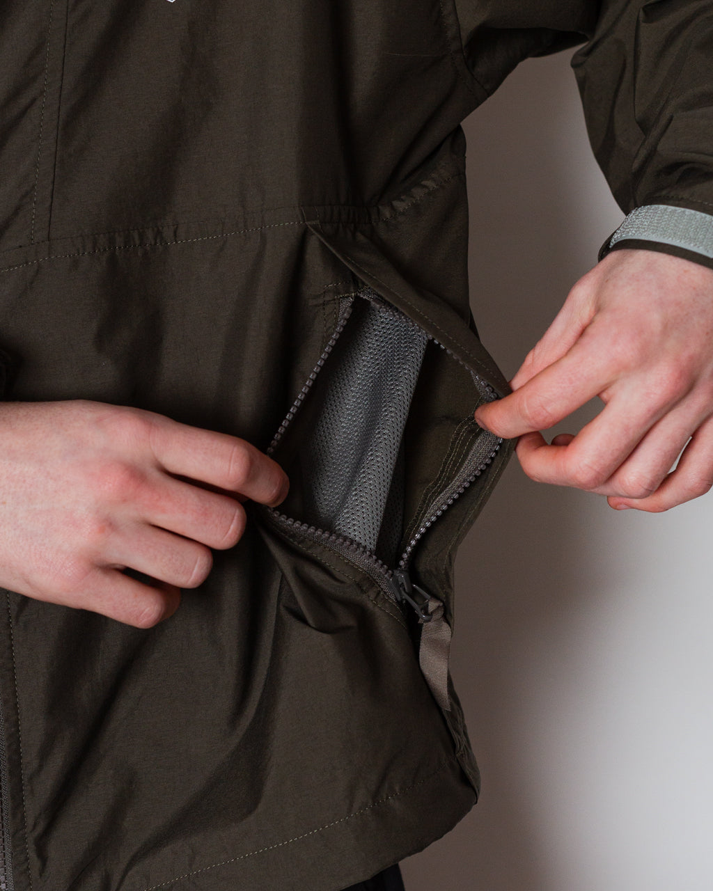 Hooded Short Jacket - Olive