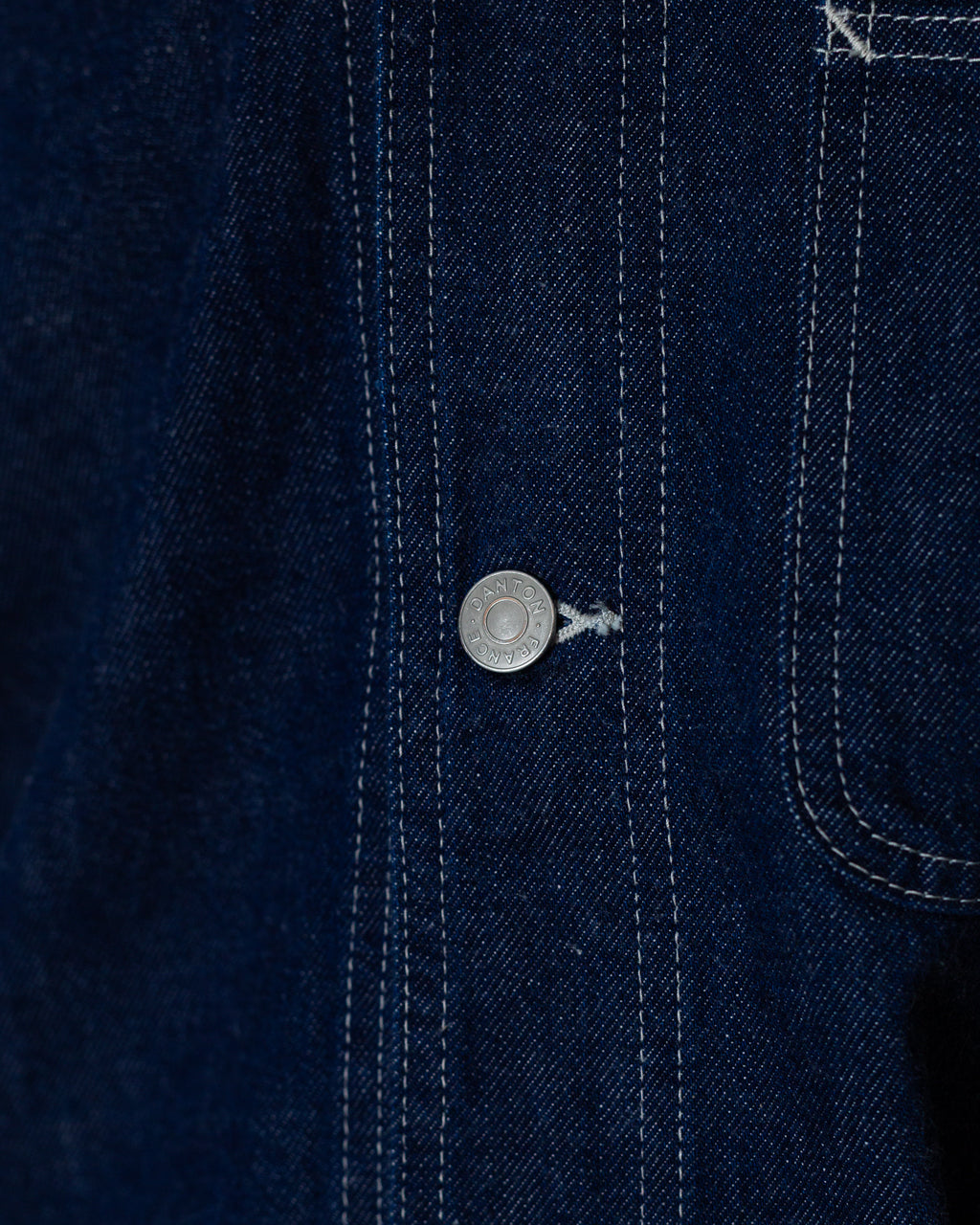 Collarless Jacket - Indigo