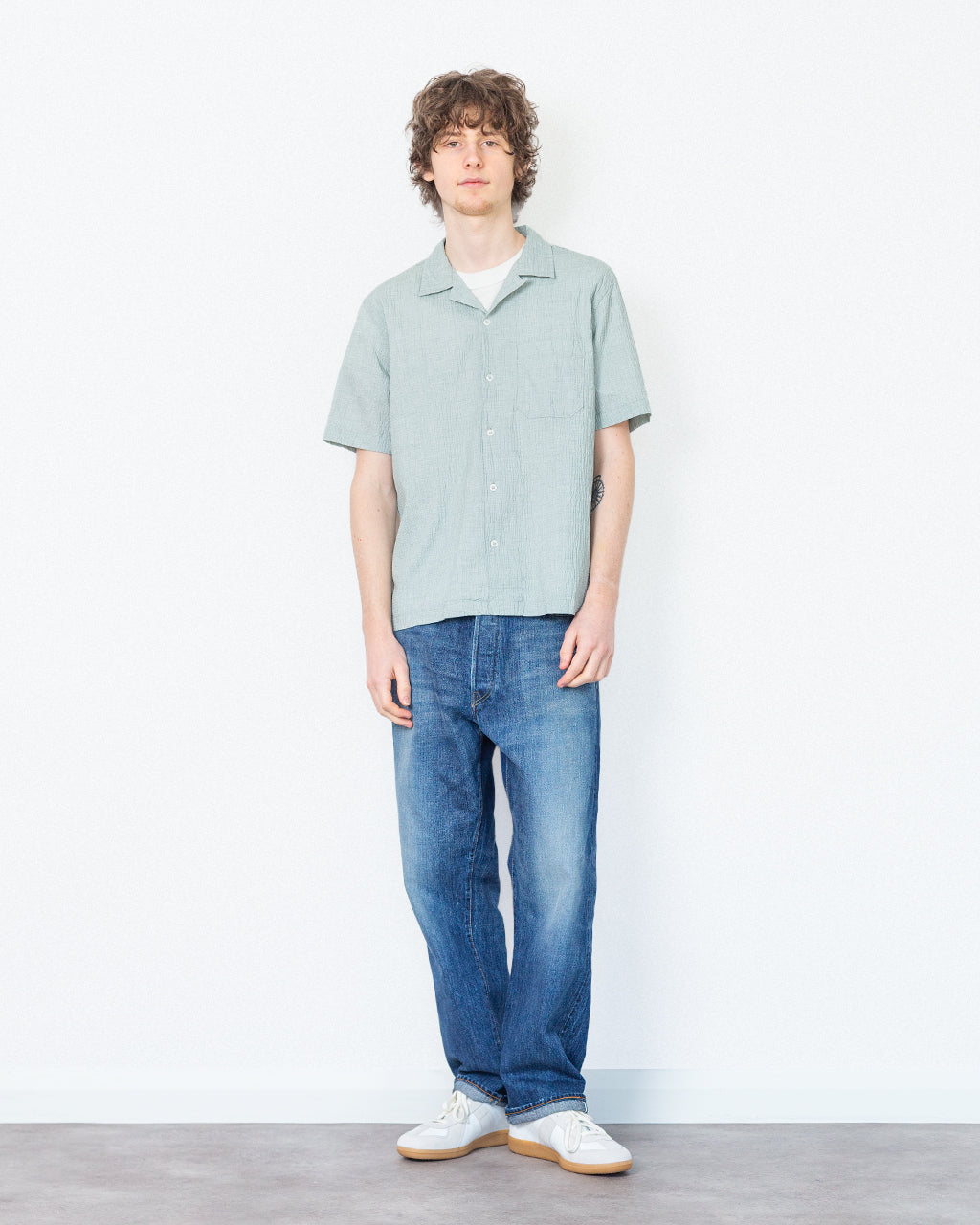 Road Shirt Seersucker - Green