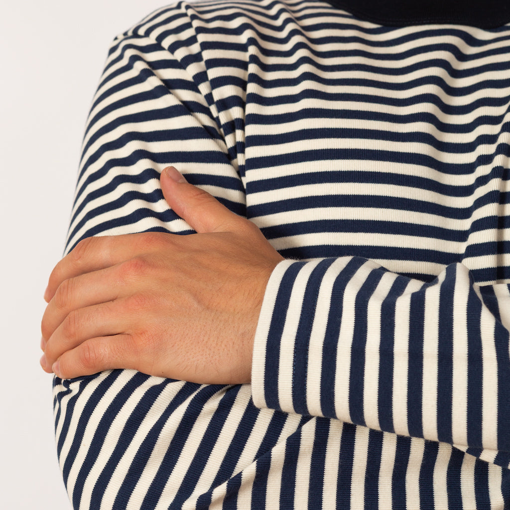 T-Shirt ML L/S - Marine Deep/Milk