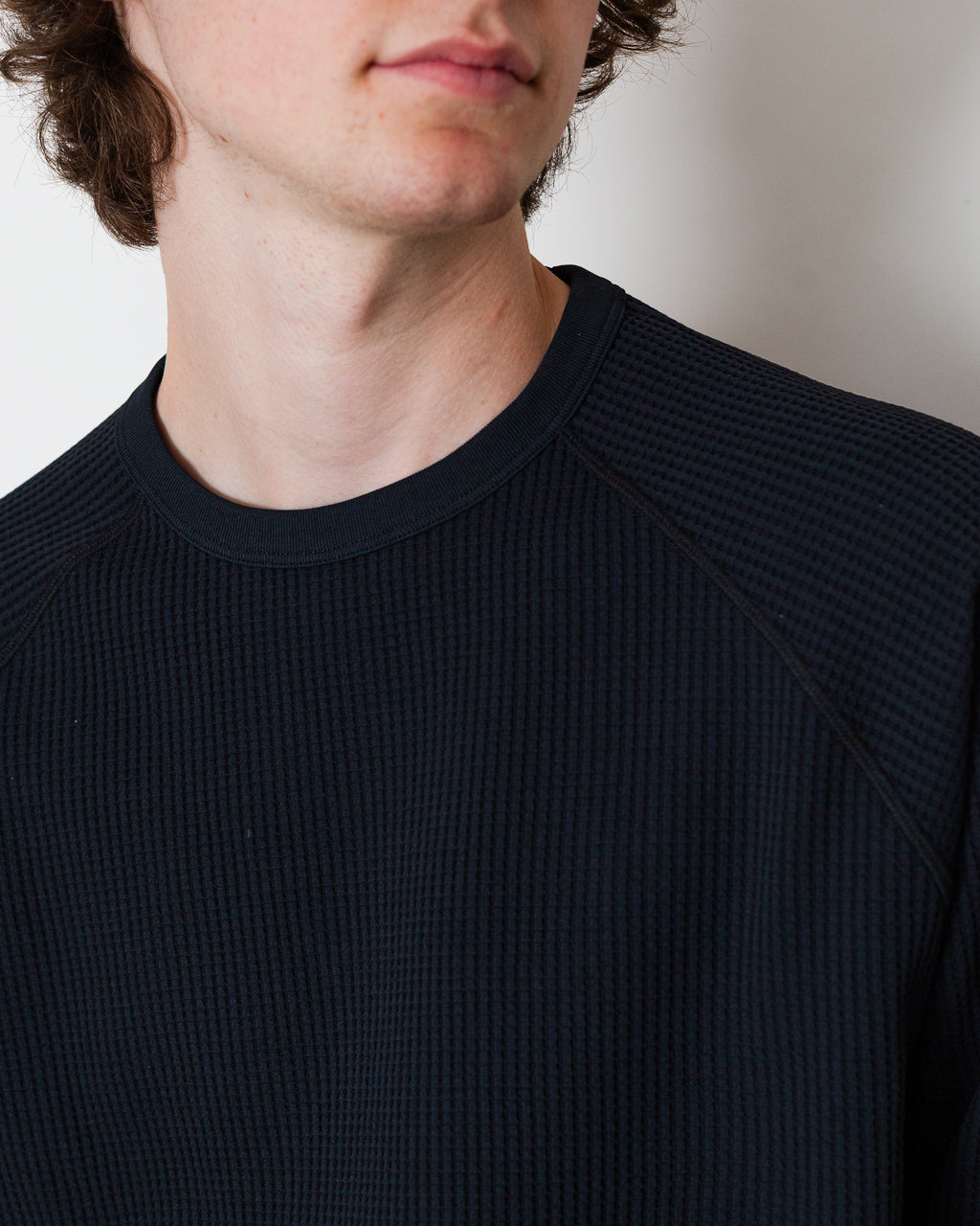 Waffle Light L/S T-Shirt - Black