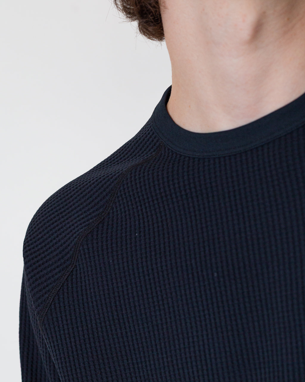 Waffle Light L/S T-Shirt - Black