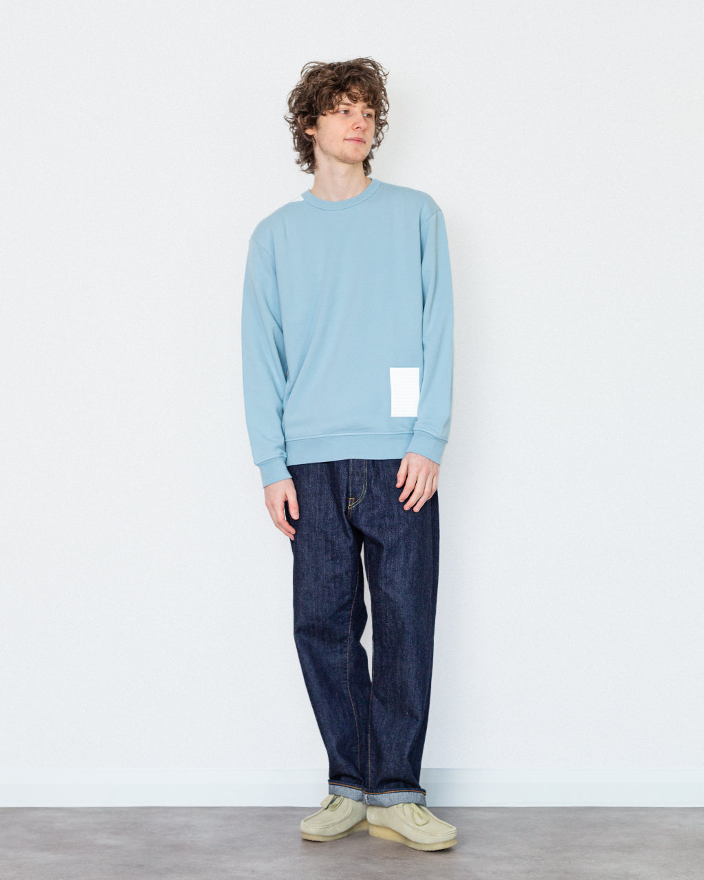Patch Sweatshirt - V004A Dust Blue