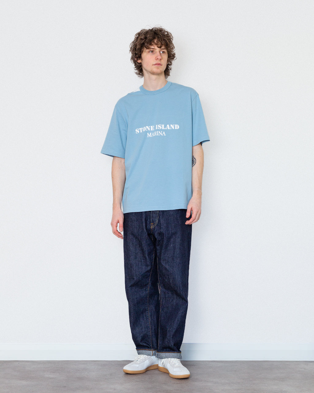 Stencil T-Shirt - V004A Dust Blue