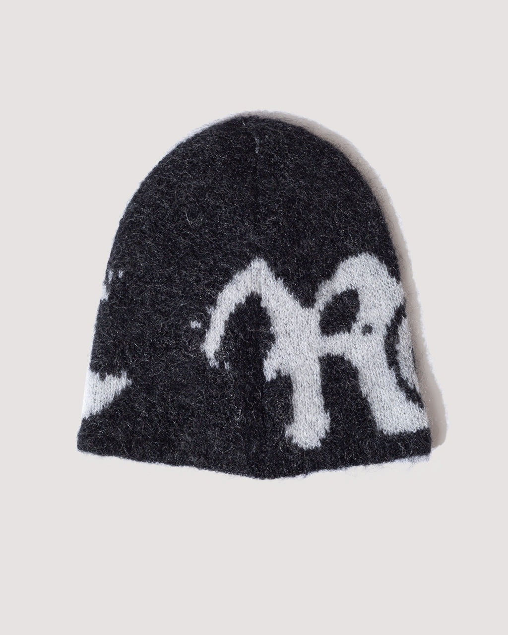 VORTEX Mohair Beanie  - Black White