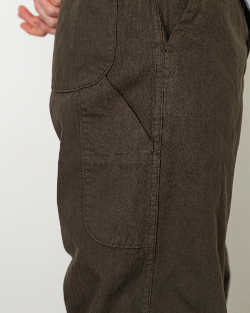 Wide Fit French Work Pants - Coffee Brown