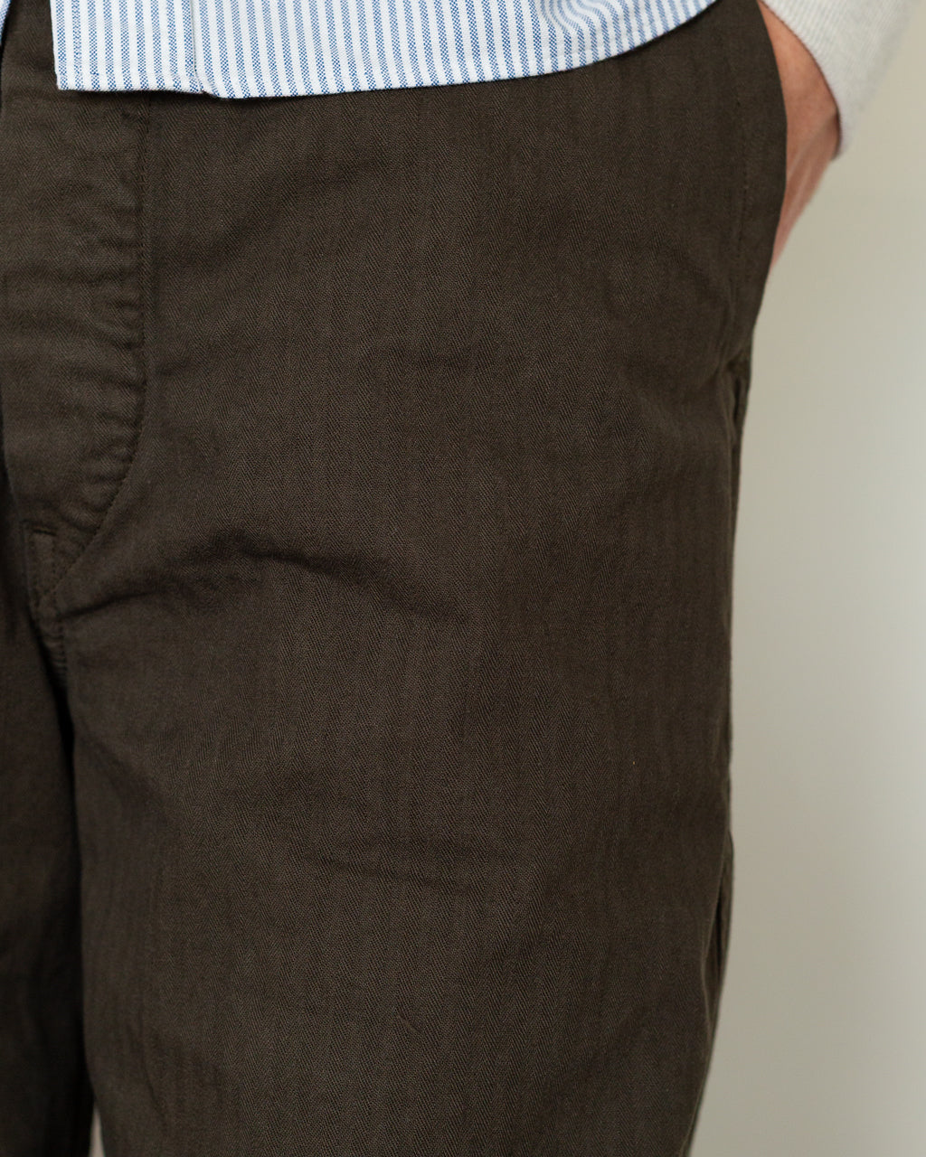 Wide Fit French Work Pants - Coffee Brown