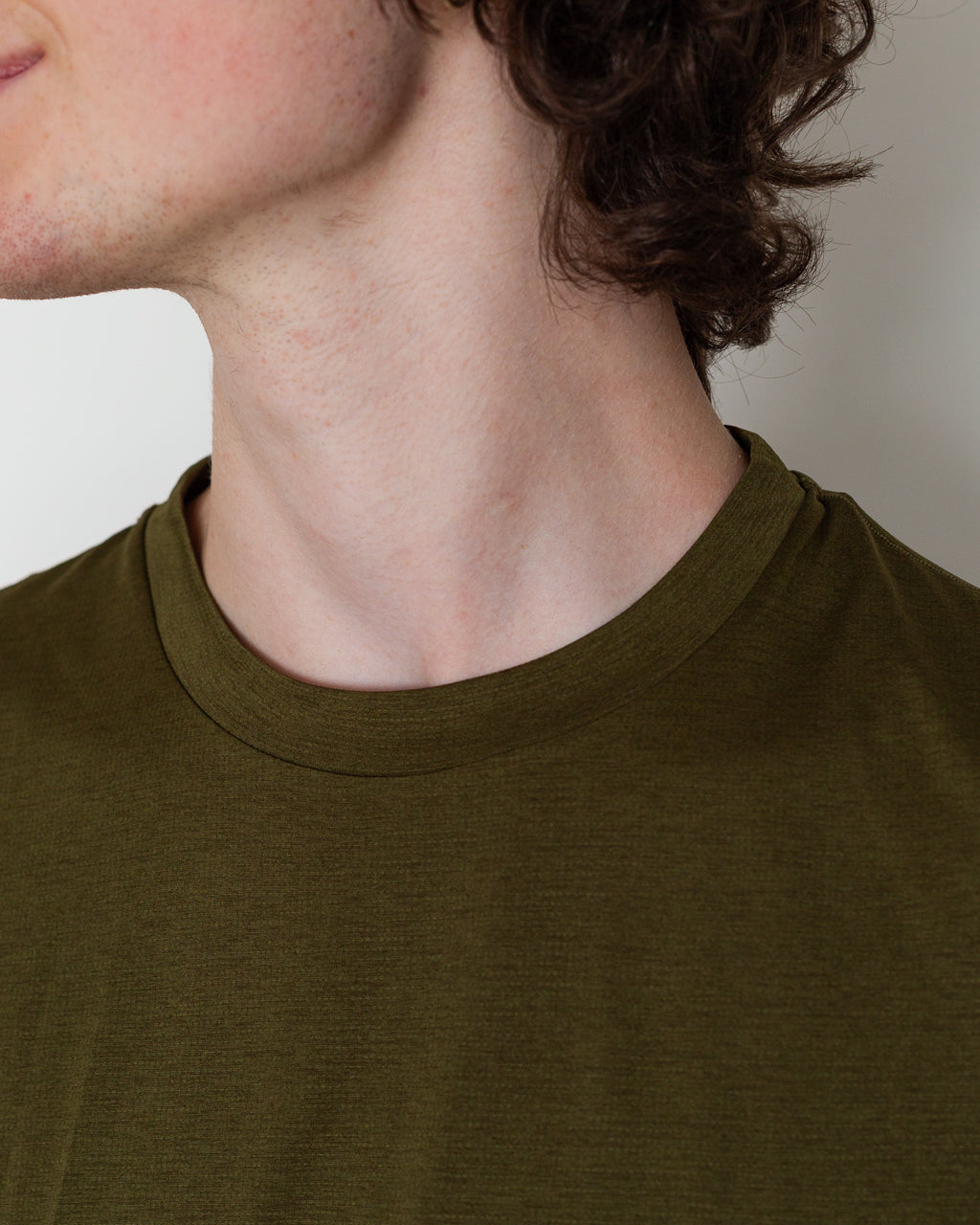 Lateral Peak S/S T-Shirt - Dark Olive Wordmark