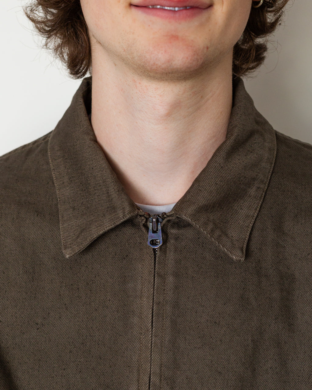 Dyed Denim Work Jacket - Cub Brown