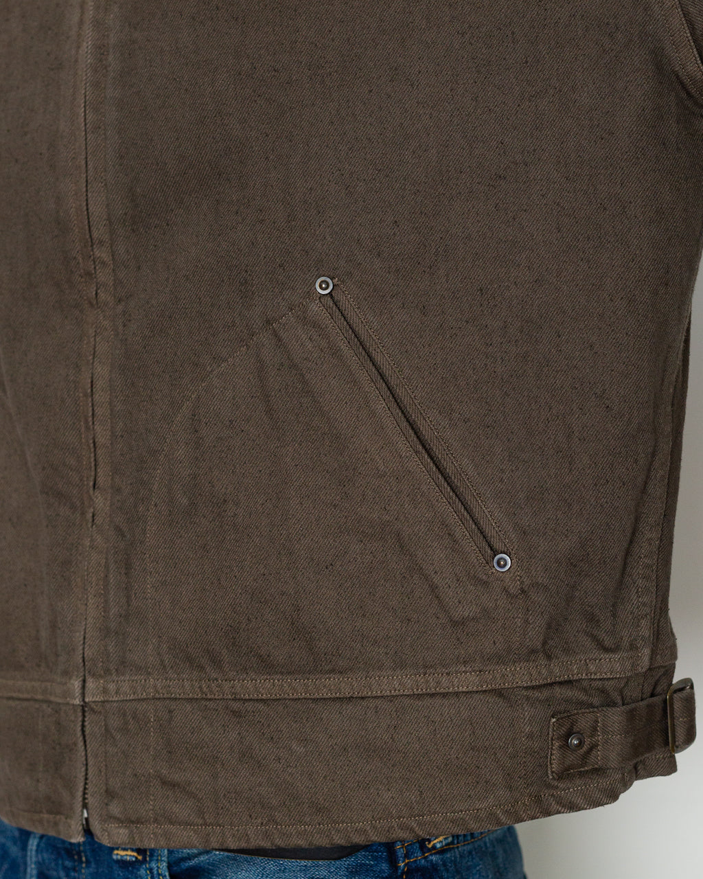 Dyed Denim Work Jacket - Cub Brown
